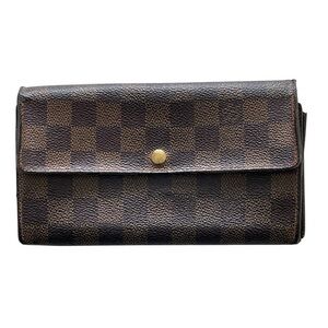 Louis Vuitton Damier Ebene Sarah Wallet w COA